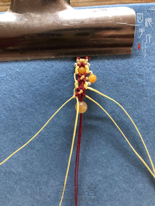 扣眼与6线包珠详细分解图 第52步