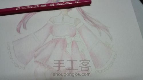 【wei】一个手绘彩铅上色教程 第12步