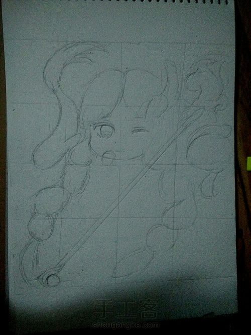 【王者荣耀】大乔/线稿/（新手） 第1步