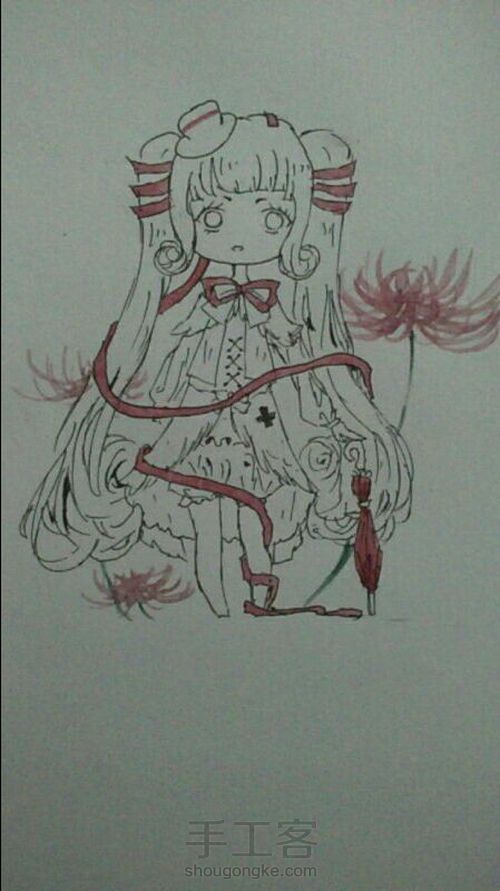 【彼岸花】曼珠沙华 第3步