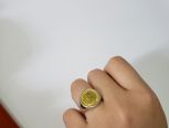 古银币镀金戒指