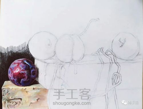 彩铅静物详解教程，最全最详细的绘画步骤解析，林三金作品 第4步