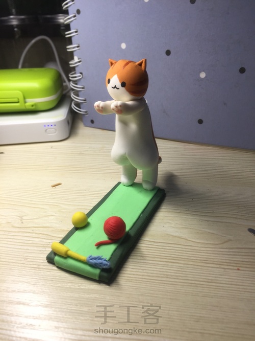 论如何自制一个猫咪手机架 第27步