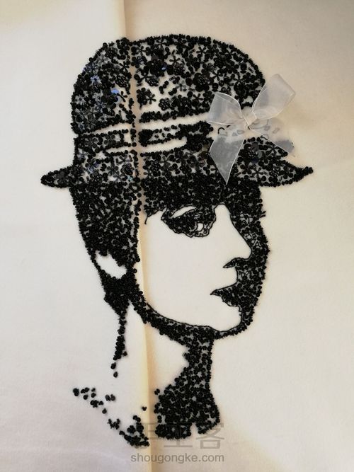 人像手工珠绣 第9步