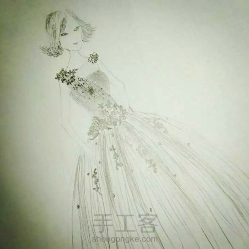 画婚纱喽 第3步