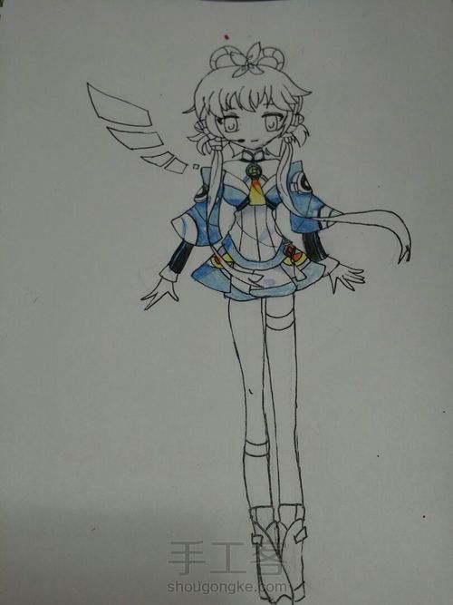 手绘洛天依 第11步
