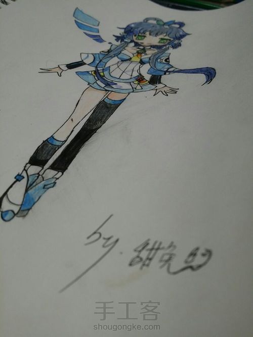 手绘洛天依 第22步