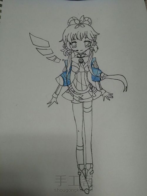 手绘洛天依 第9步