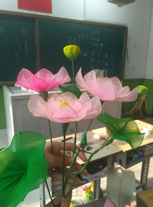 丝网花  莲花 第1步