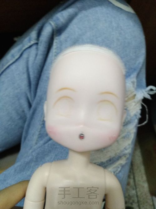 夜萝莉萌脸改妆教程 第2步