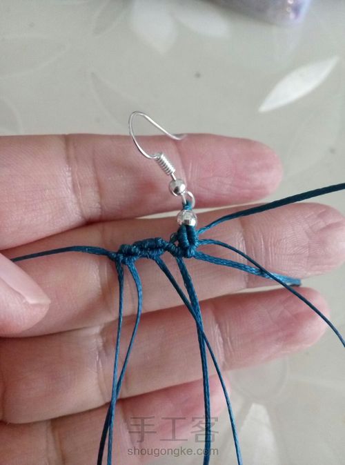 简单雅致的小耳坠 第5步