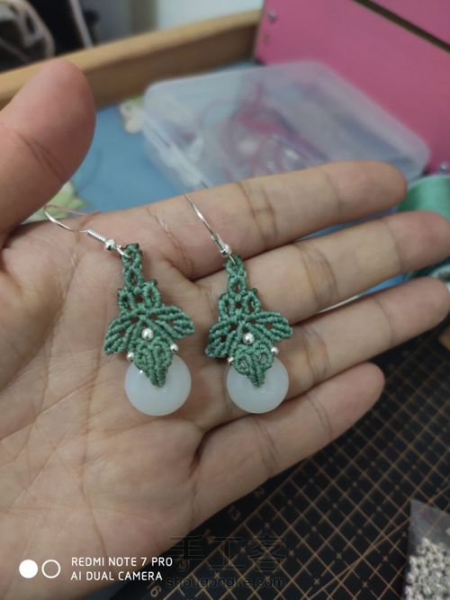 白玉平安扣耳环 第1步