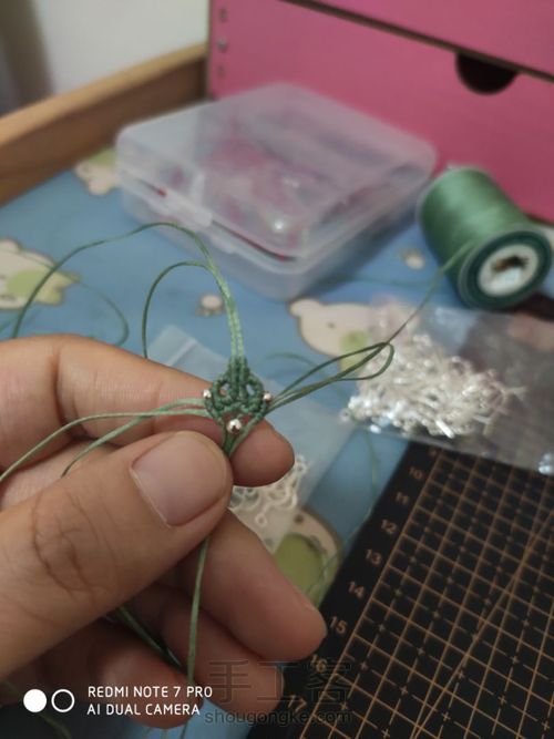 白玉平安扣耳环 第5步