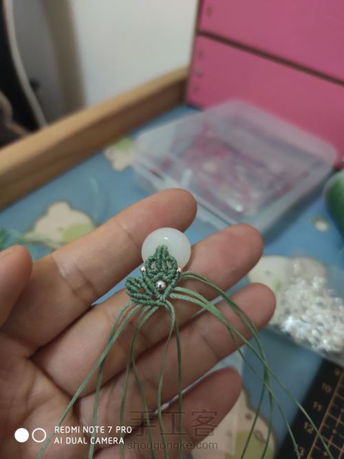 白玉平安扣耳环 第7步