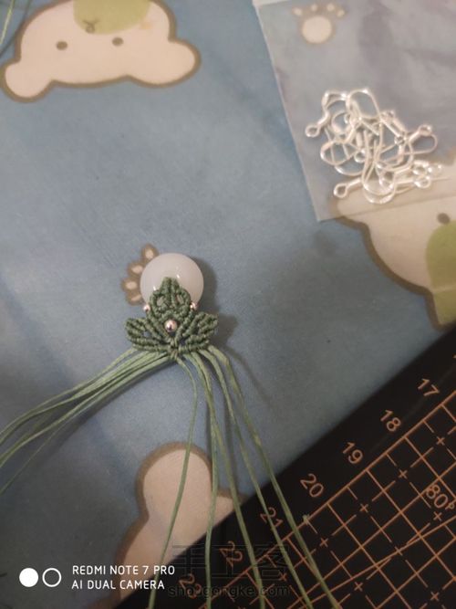 白玉平安扣耳环 第8步