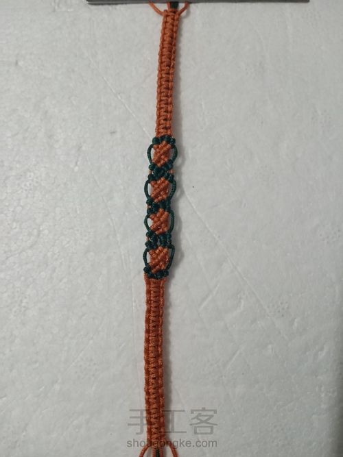 斜卷结手链（Q） 第11步