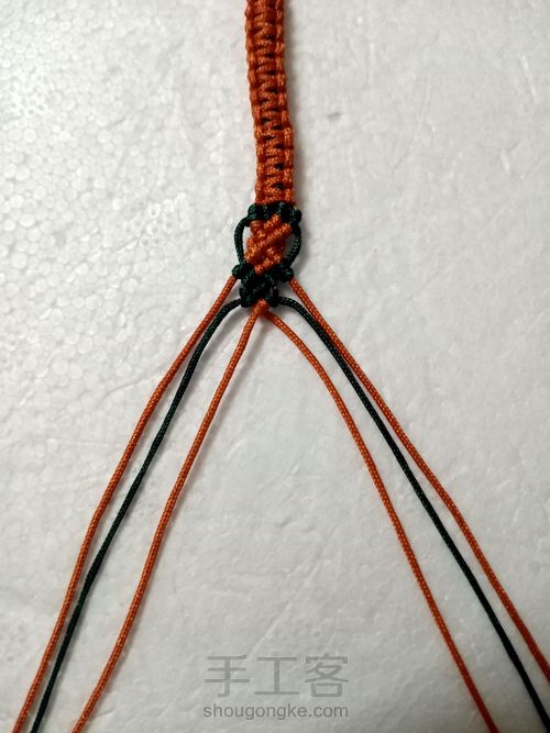 斜卷结手链（Q） 第9步