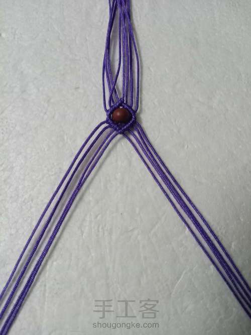 斜卷结手链（Y） 第4步