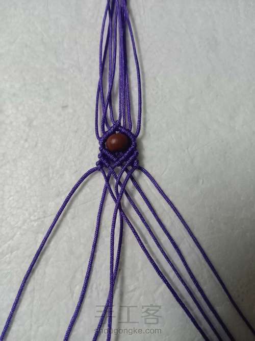 斜卷结手链（Y） 第6步