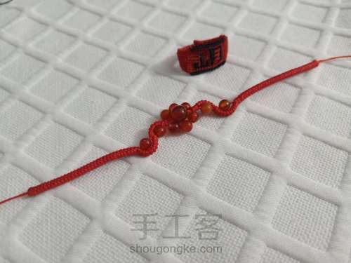 【迷姝】玛瑙珠金刚结蛇结组合手绳 本命年中国红手绳 第17步