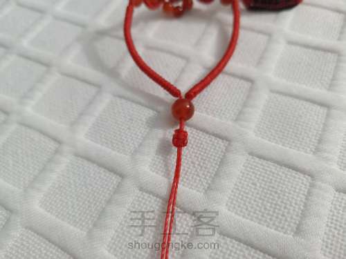 【迷姝】玛瑙珠金刚结蛇结组合手绳 本命年中国红手绳 第21步