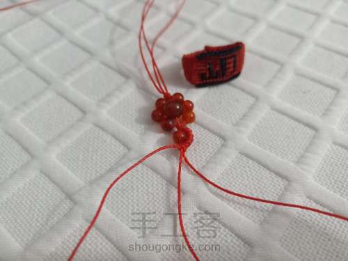 【迷姝】玛瑙珠金刚结蛇结组合手绳 本命年中国红手绳 第8步