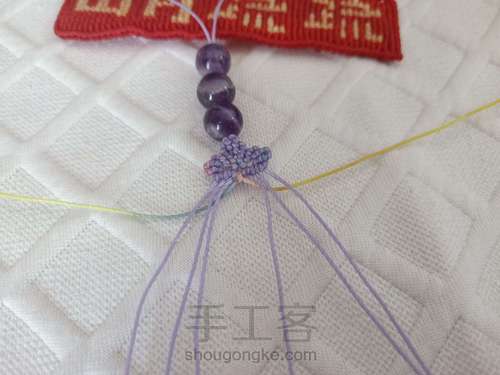 【紫绫涧】表带式浅彩清新紫水晶手绳 第17步