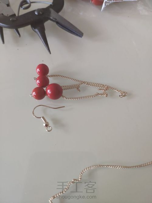 朱砂耳环 第4步