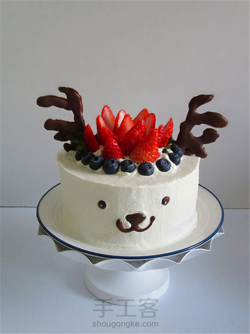 圣诞驯鹿蛋糕 第13步