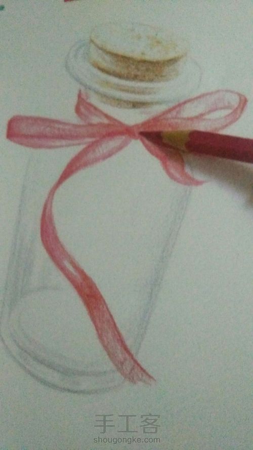 彩铅软木塞玻璃瓶 第4步