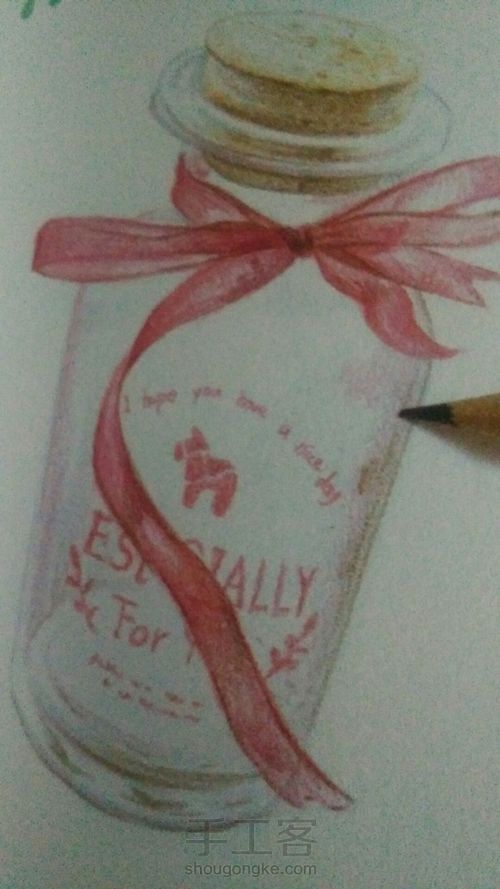 彩铅软木塞玻璃瓶 第8步
