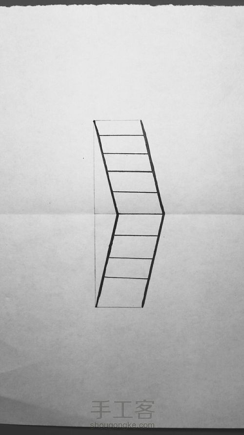 简单立体画-梯子 第3步