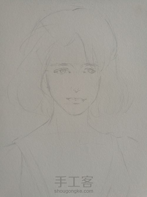 彩铅水彩多种结合画 第2步