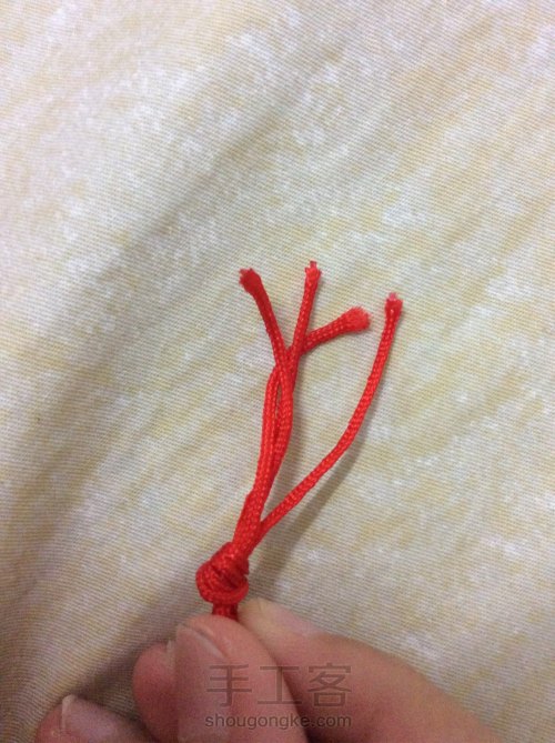 红绳 手绳 第1步