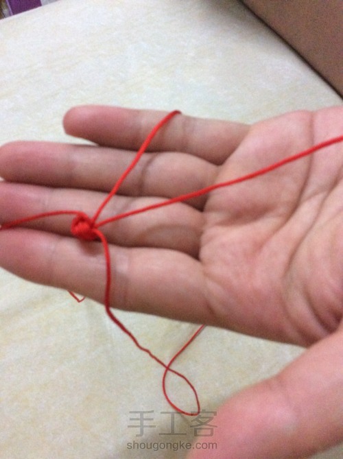 红绳 手绳 第3步