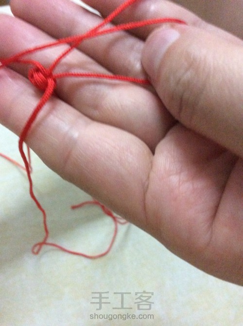 红绳 手绳 第4步