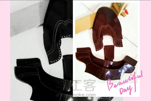 女鞋匠👉燕尾三接头制作帮面缝制和绷楦 第1步