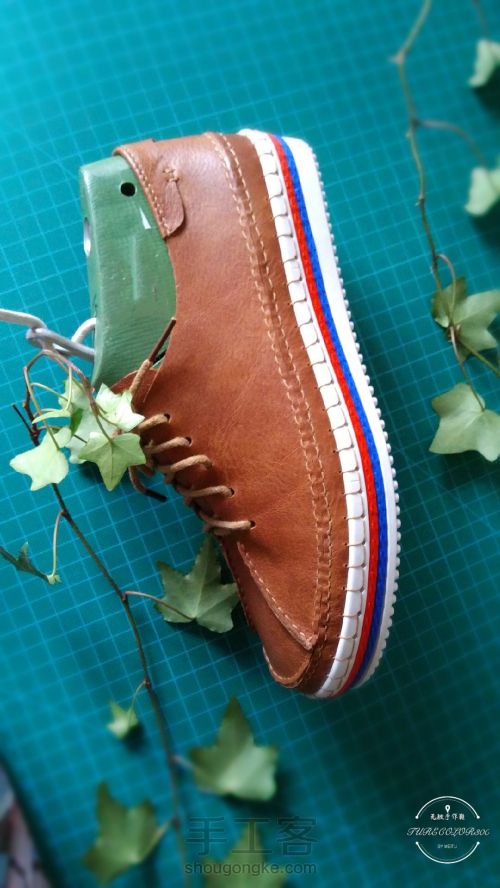 手作的快乐👉纯手工缝线的无胶手作板鞋 第5步