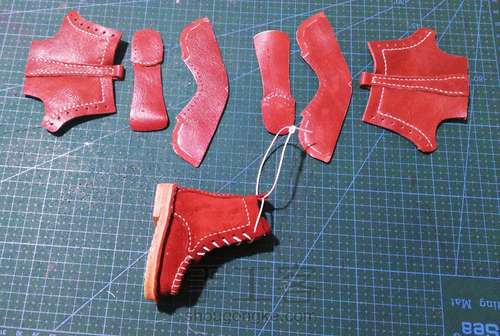 吉祥如意工装靴挂件！挪威缝线 第1步