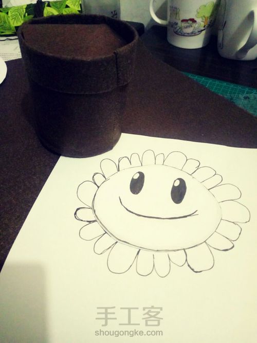 🌻向日葵盆栽 第4步