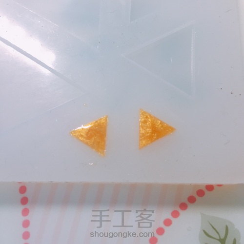 撞色几何流苏耳坠 第3步