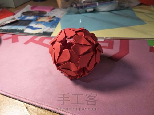 简单的爱心花球 第23步