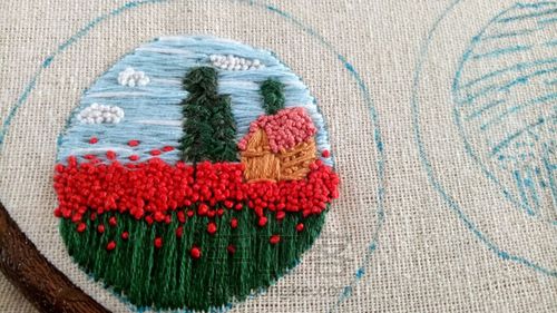 刺绣花语 第6步