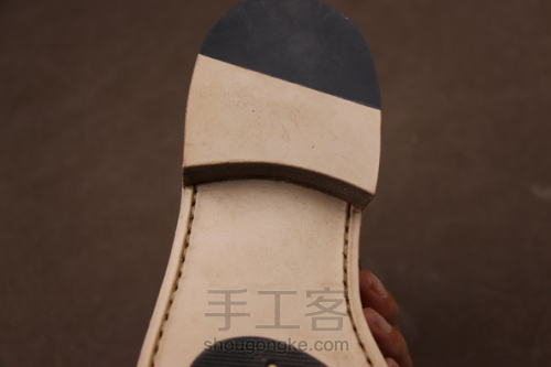 素履手工鞋之外耳式工装靴固特异工艺 第425步