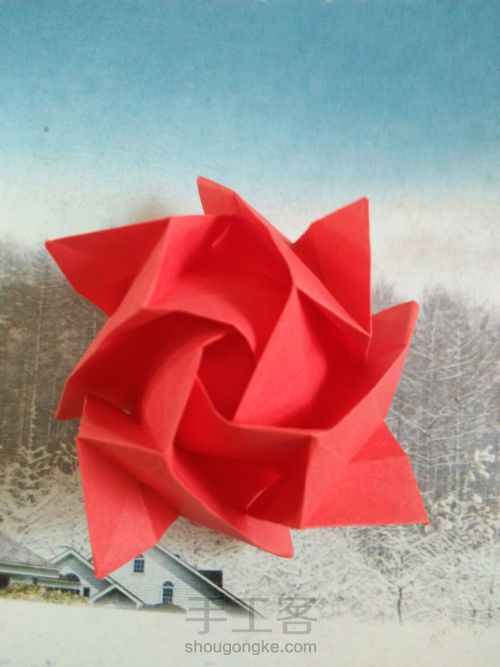 折纸玫瑰 第13步