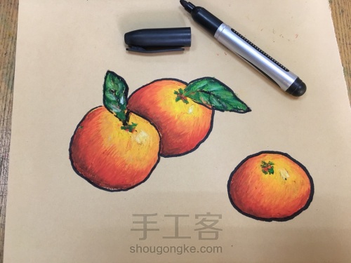 油画棒橘子🍊 第12步