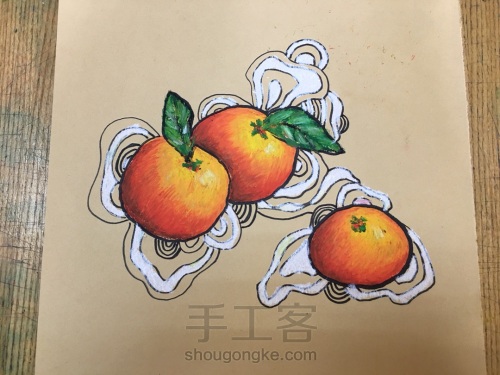 油画棒橘子🍊 第15步