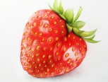 彩铅手绘草莓