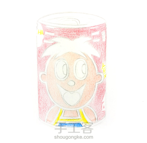 彩铅手绘旺仔牛奶 第4步