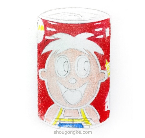彩铅手绘旺仔牛奶 第5步